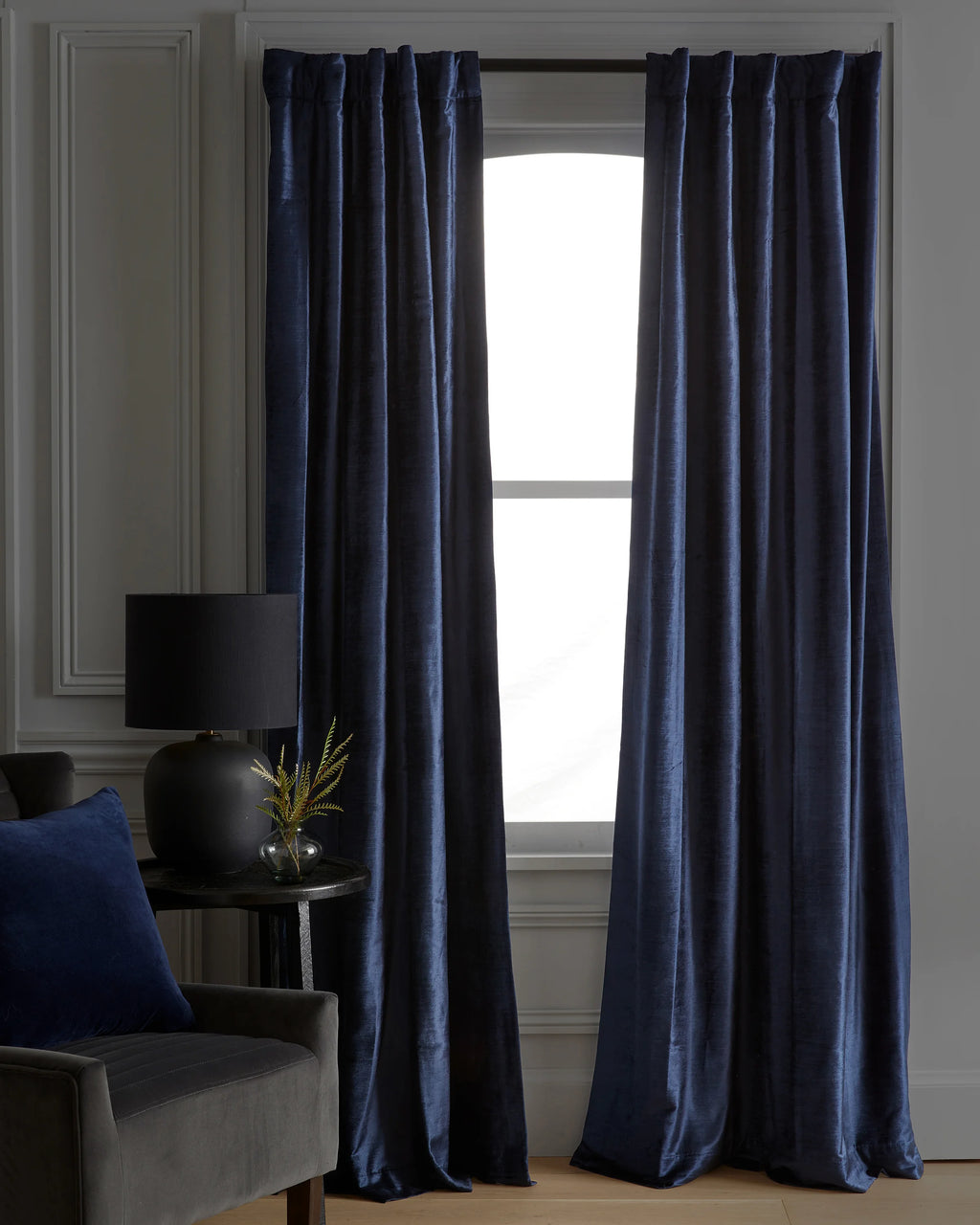 Luster Velvet True Blackout Curtain - Single Panel - 48x84 / Champagne