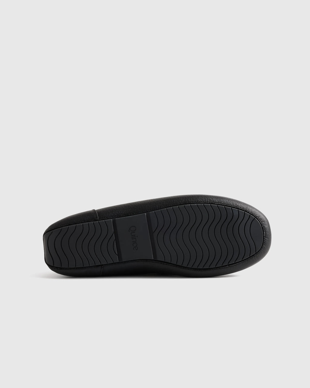 Italian Leather Handstitched Moccasin Slipper - 7 / Black