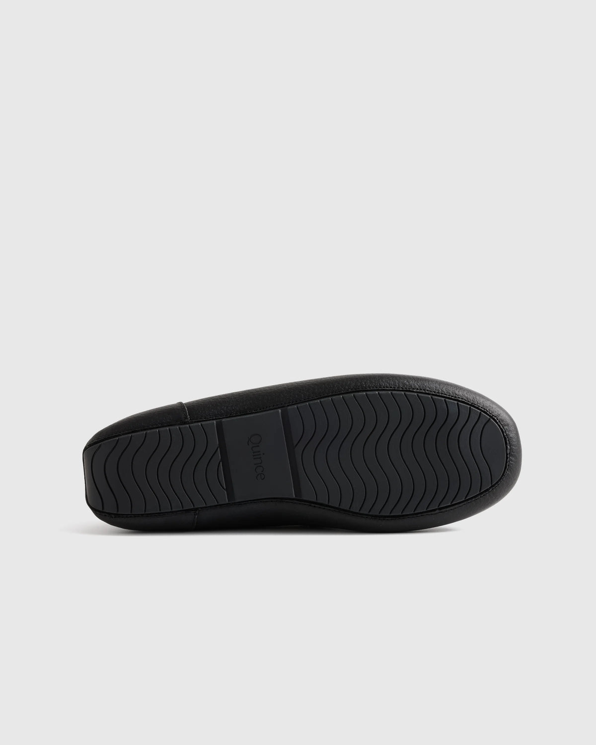 Italian Leather Handstitched Moccasin Slipper - 7 / Black Main image