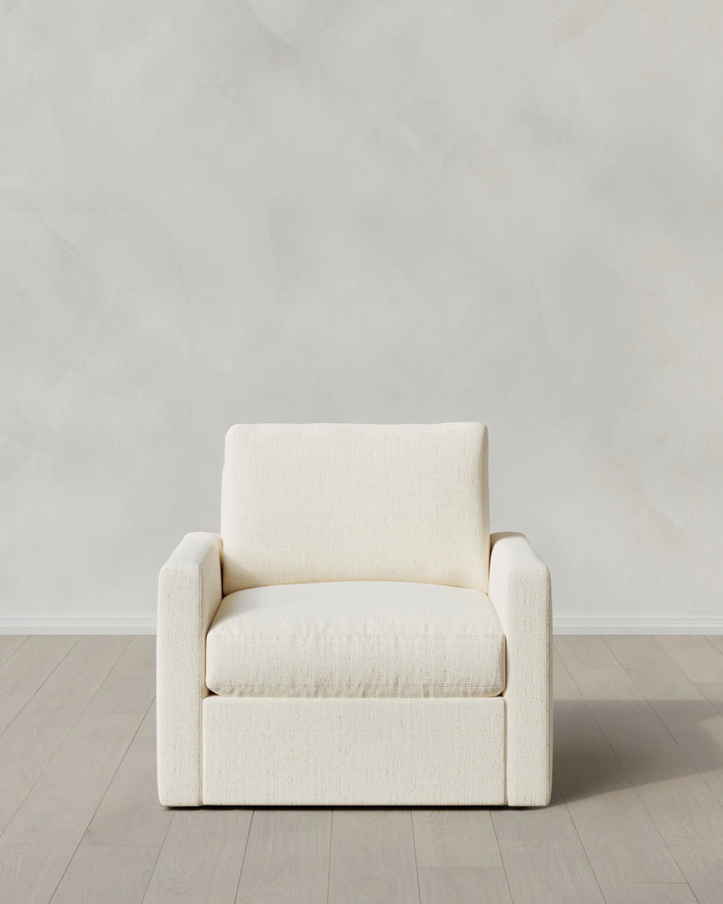 Brennan Swivel Chair in Performance Chenille Linen Blend - 32" / Slate