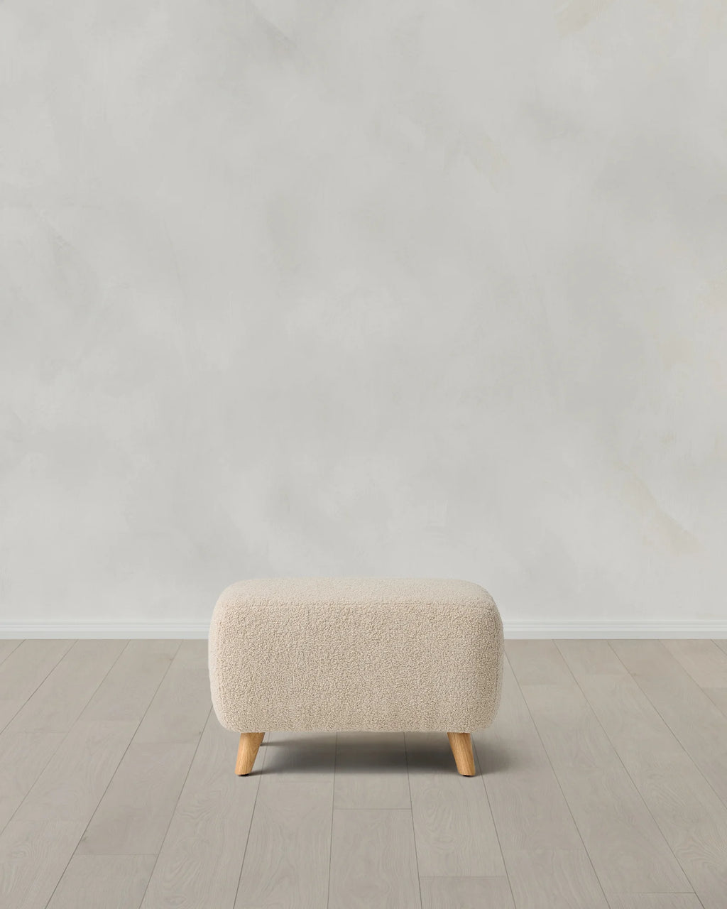 Teddy Boucle Petite Ottoman - One Size / Oatmeal