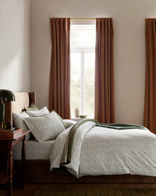 Organic Crisp Percale Duvet Cover - Twin / Ivory