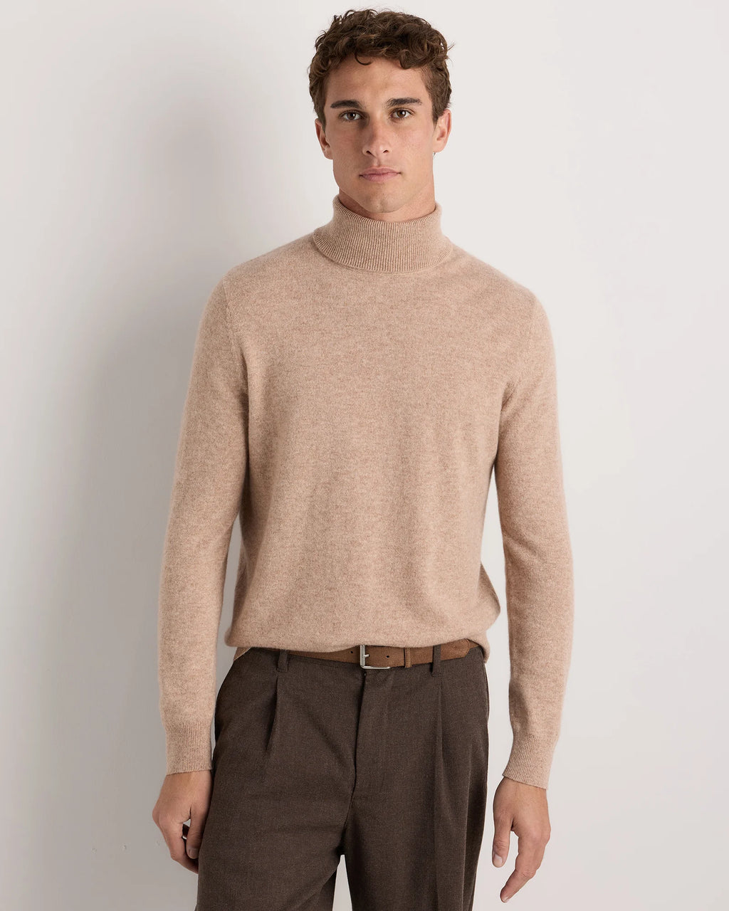 Mongolian Cashmere Turtleneck Sweater - S / Black