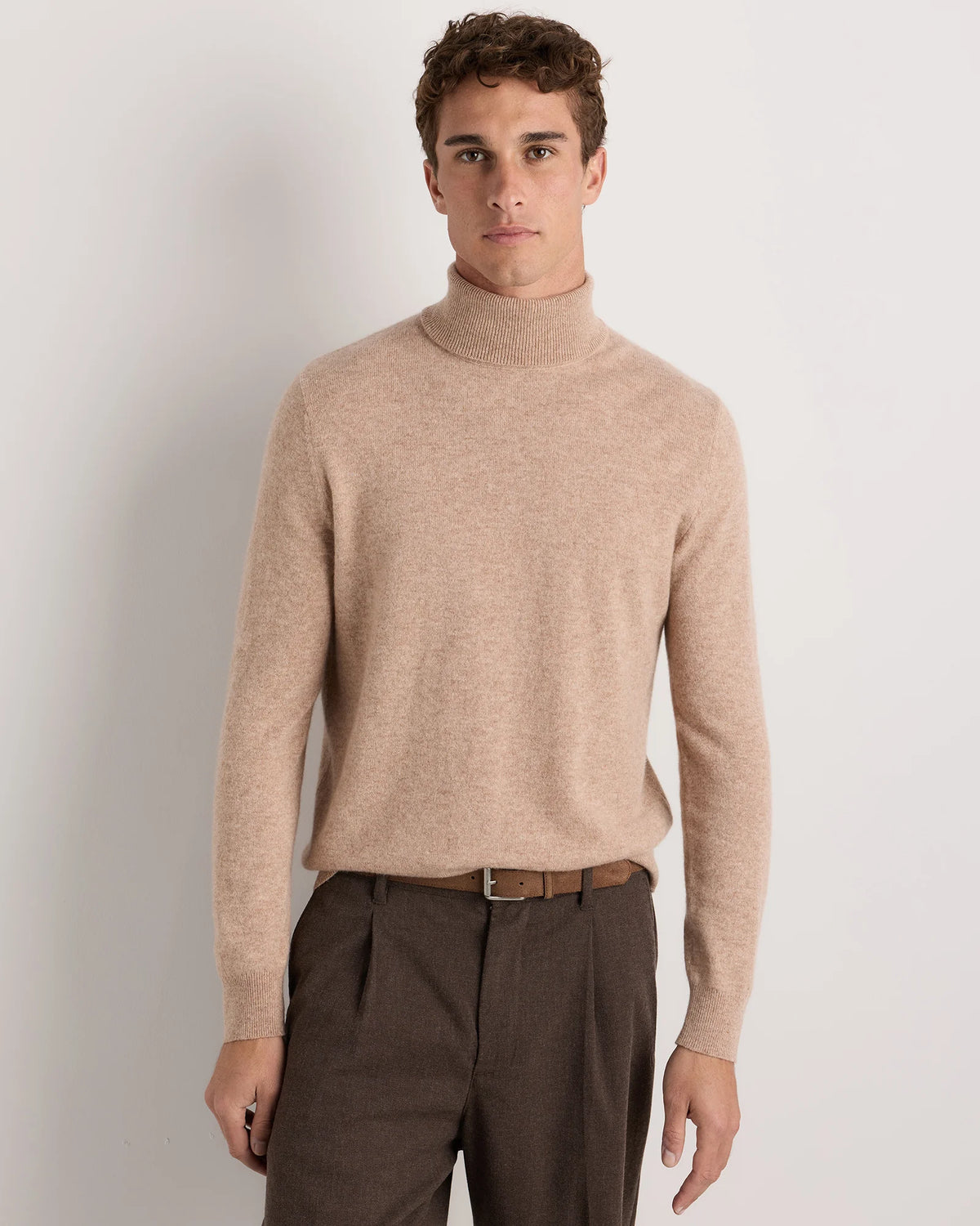 Mongolian Cashmere Turtleneck Sweater - S / Black