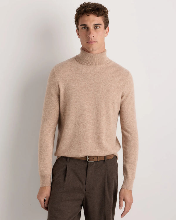 Mongolian Cashmere Turtleneck Sweater - S / Black