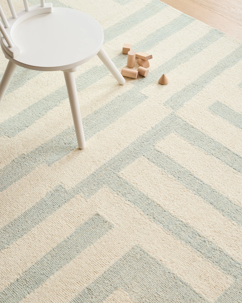 Jack Hand-Tufted Wool Rug - 3'6" x 5'6" / Blue
