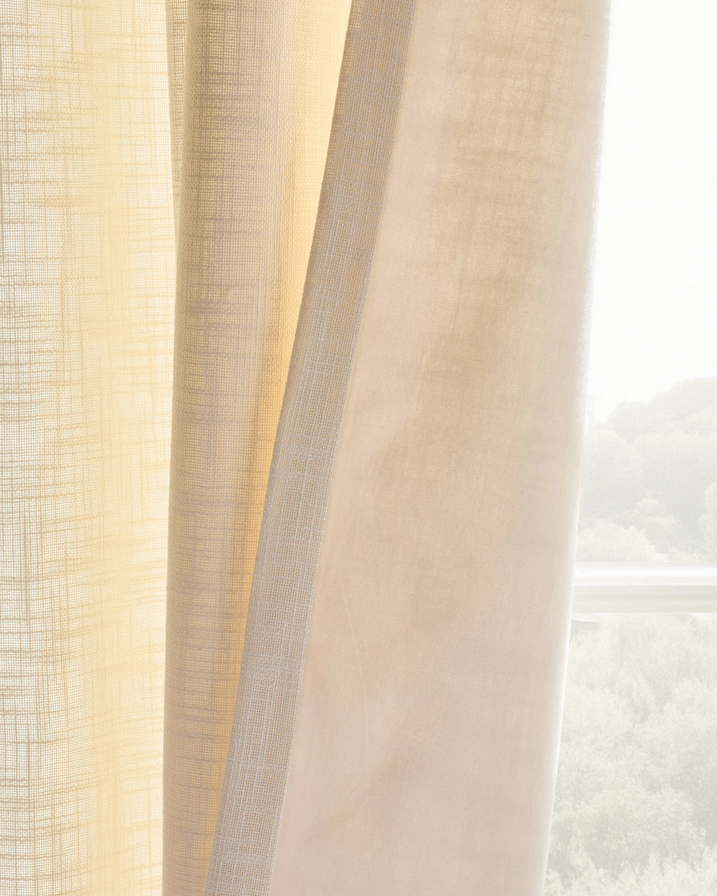 Textured Cotton Curtain - 48x84 / Ivory