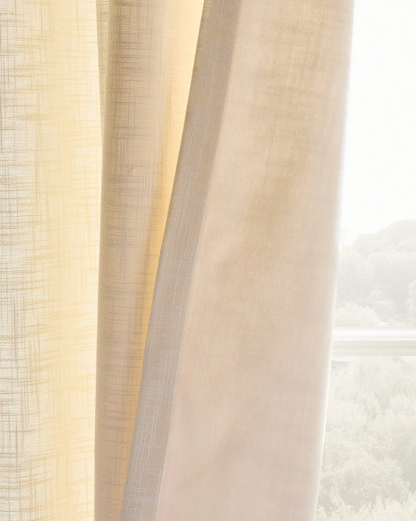 Textured Cotton Curtain - 48x84 / Ivory