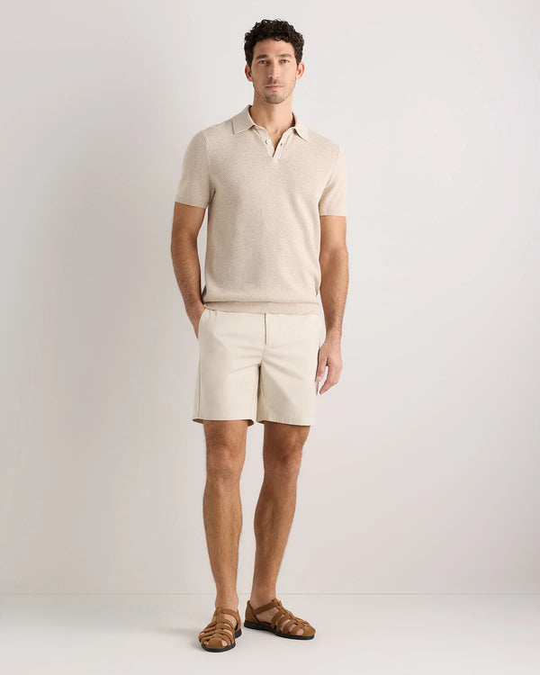 Organic Cotton Classic Stretch Chino Shorts - 7" - 30 / Stone