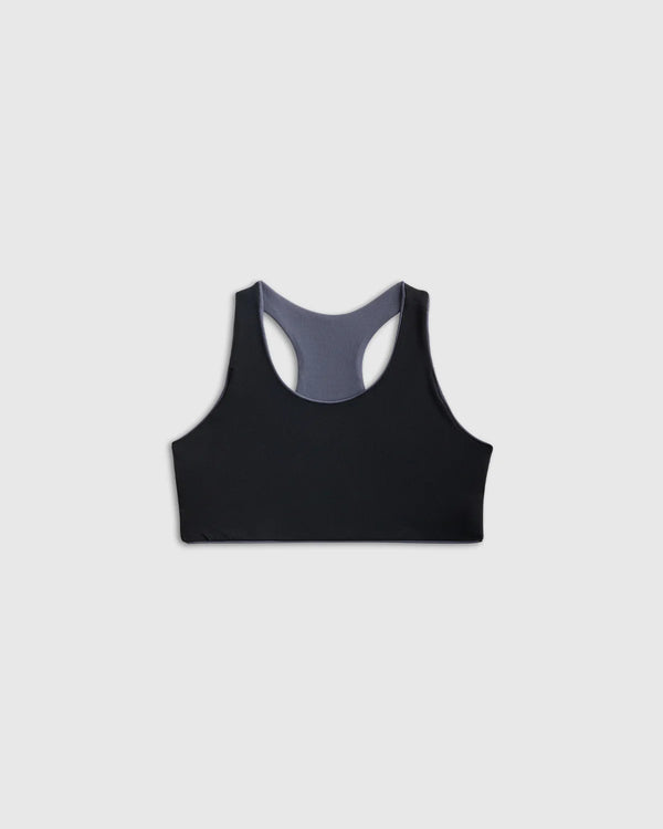 Girls Ultra-Form Reversible Racerback Bra 2-Pack - 6 / Black/Blue Fog