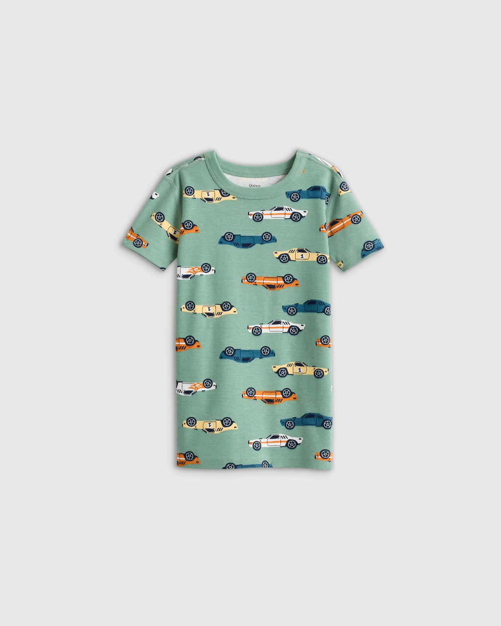 100% Organic Cotton Short Sleeve and Shorts Pajama Set - 2T / Navy Stripe