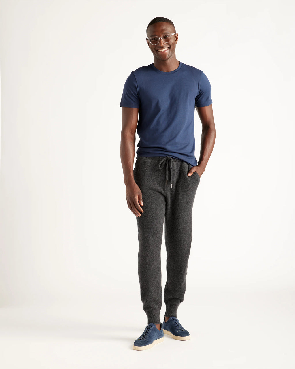 Mongolian Cashmere Jogger - S / Heather Truffle Brown