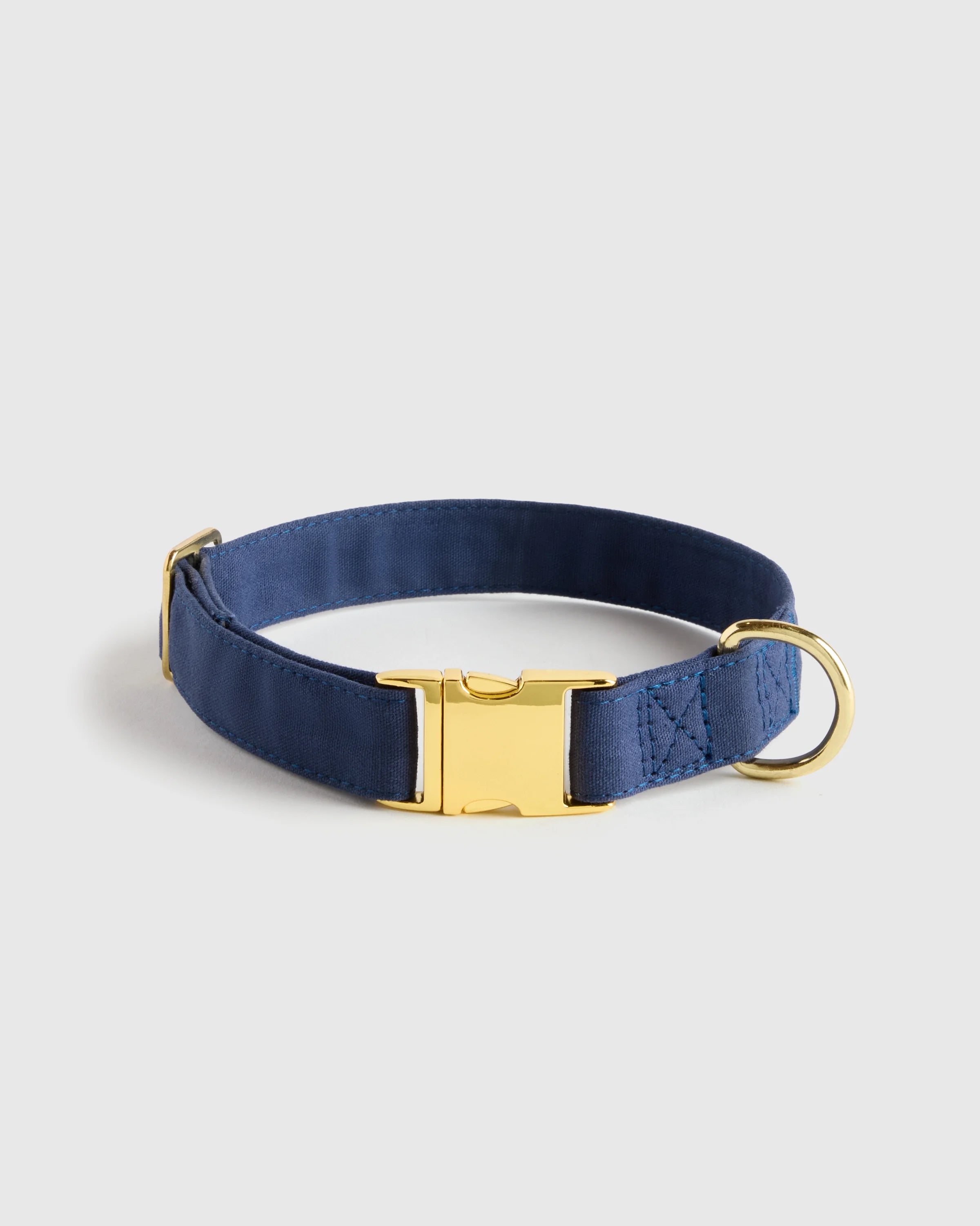 100% Cotton-Wrapped Nylon Dog Collar - XS / Navy Secondary image