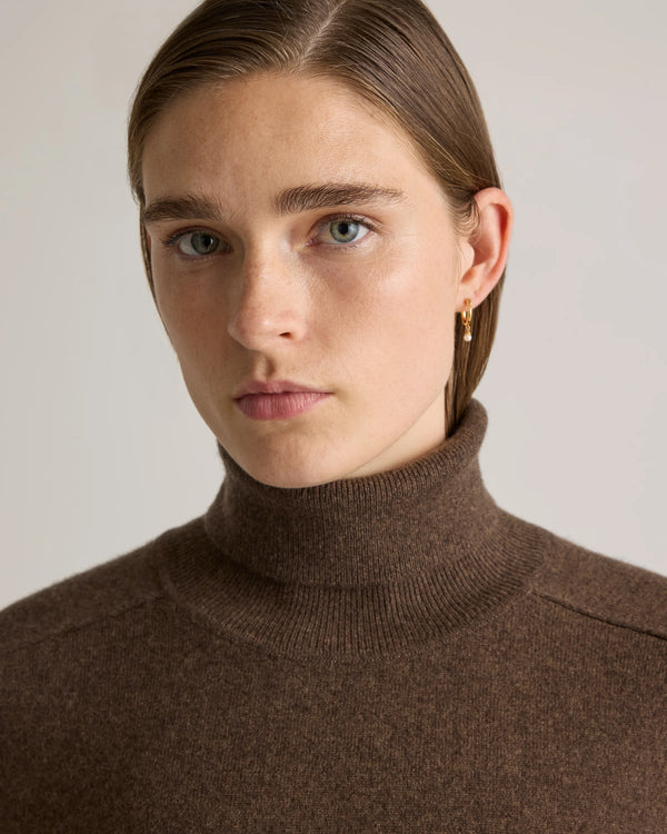 Mongolian Cashmere Turtleneck Sweater - XS / Heather Grey
