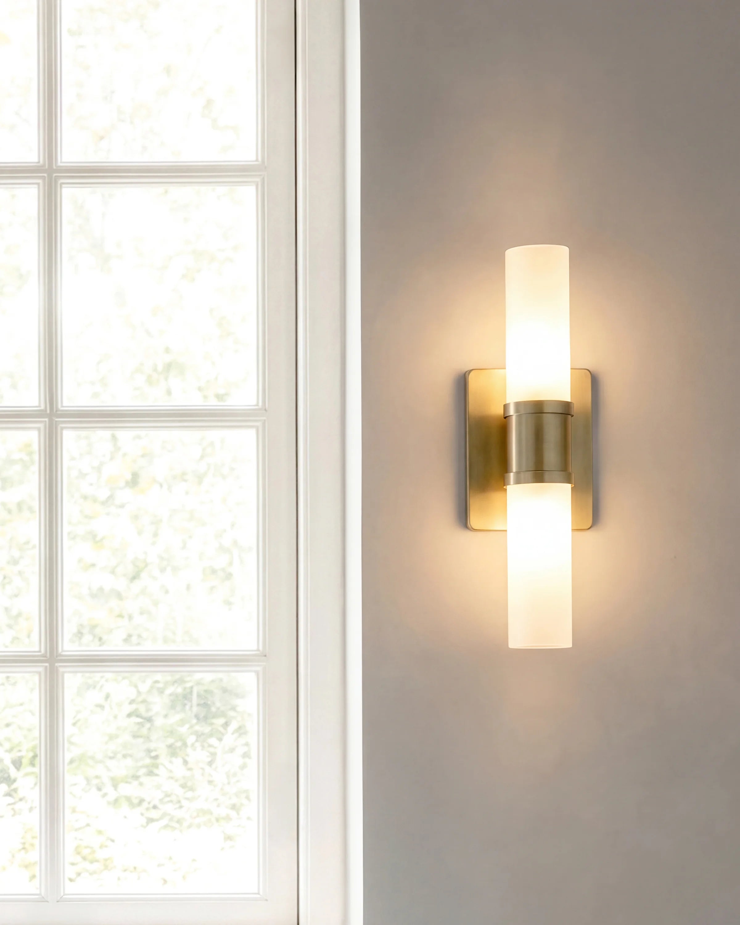 Cuff Glass Vanity Sconce - 16" / Brass Secondary image