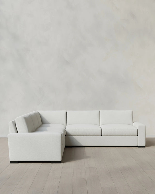 Stillman L Sectional in Performance Basketweave - 116x116 / Flax