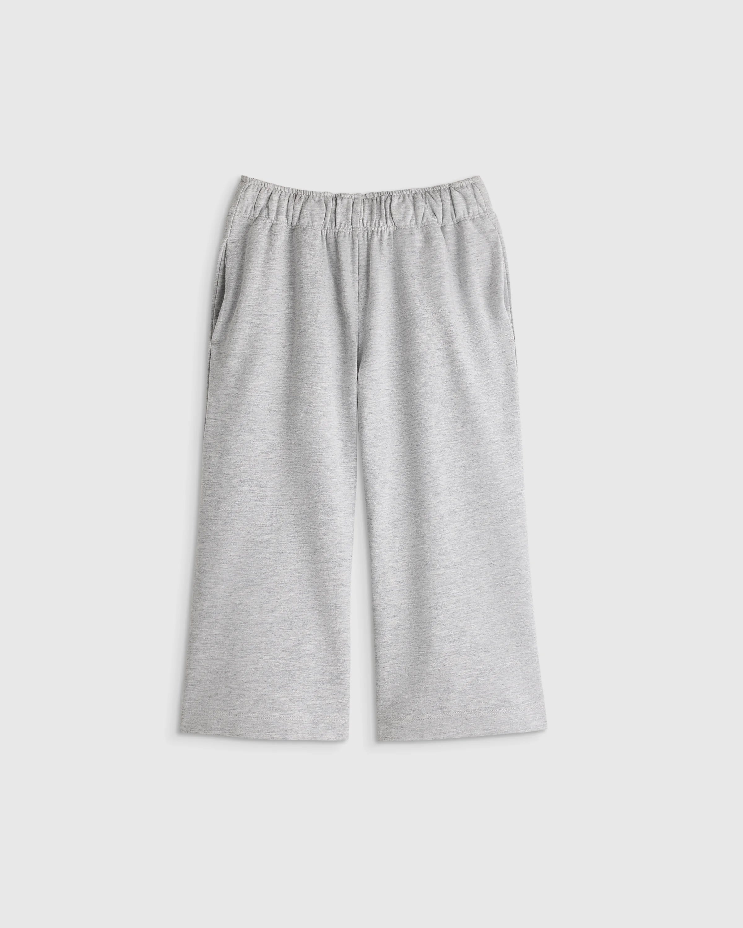 Girls Organic Cotton French Terry Wide Leg Pant - 2T / Pink Rose Secondary image