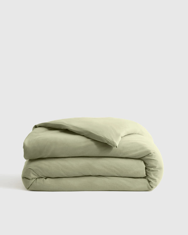 Organic Jersey Duvet Cover - Twin / Light Blue