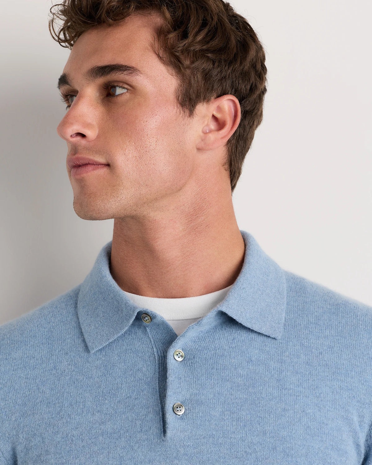 Mongolian Cashmere Polo Sweater - S / True Navy