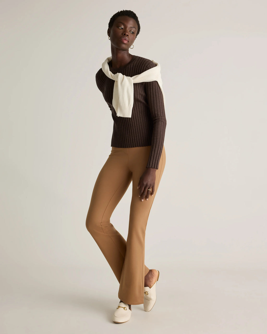 Ultra-Stretch Ponte Bootcut Pants - XS / Roasted Pecan
