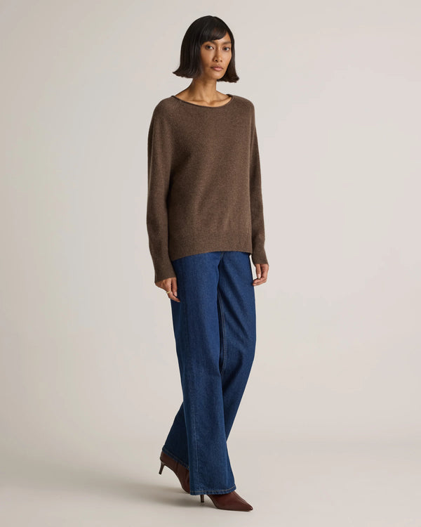 Mongolian Cashmere Boatneck Sweater - XS / Black