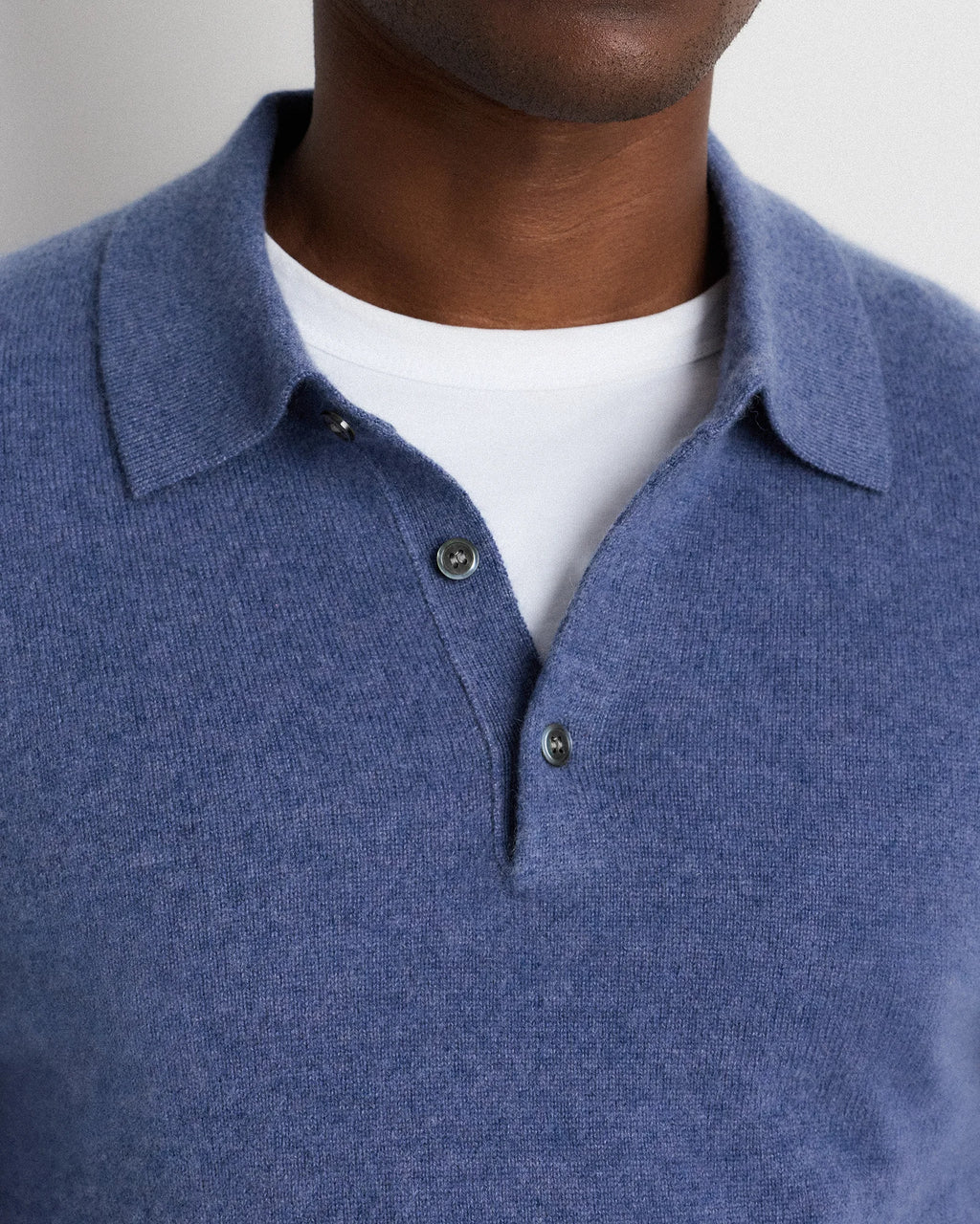 Mongolian Cashmere Polo Sweater - S / True Navy