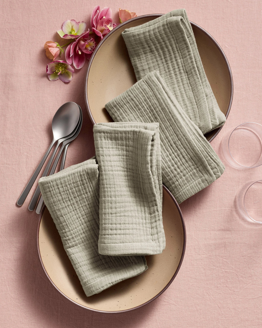Organic Cotton Gauze Napkins - One Size / Chocolate