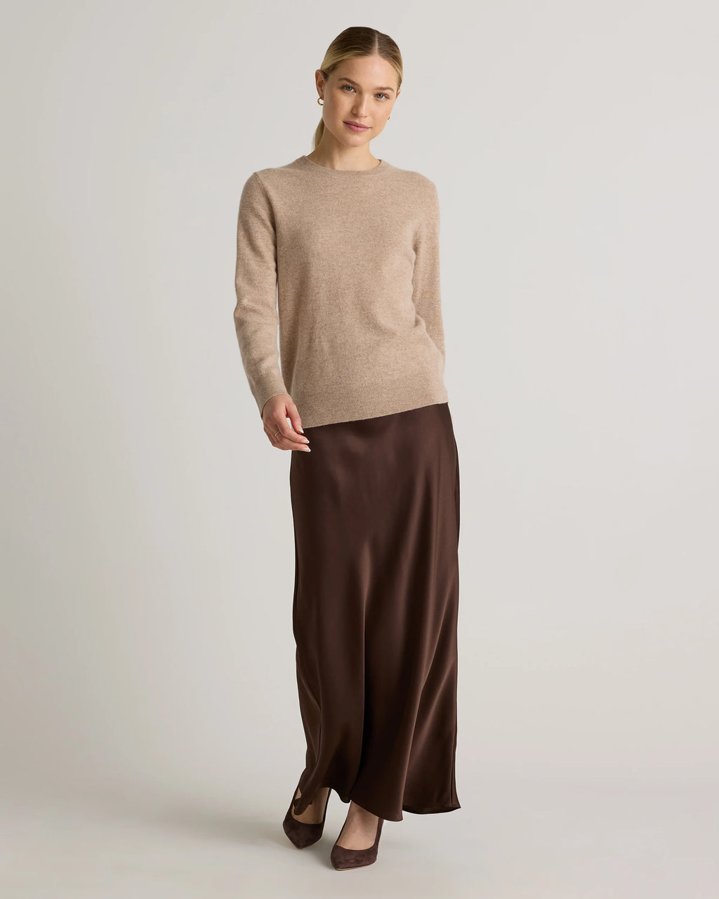 Mongolian Cashmere Crewneck Sweater - XS / Ivory