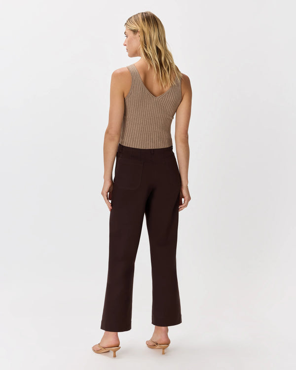 Ultra-Stretch Ponte Cropped Wide Leg Pants - 0 / Espresso