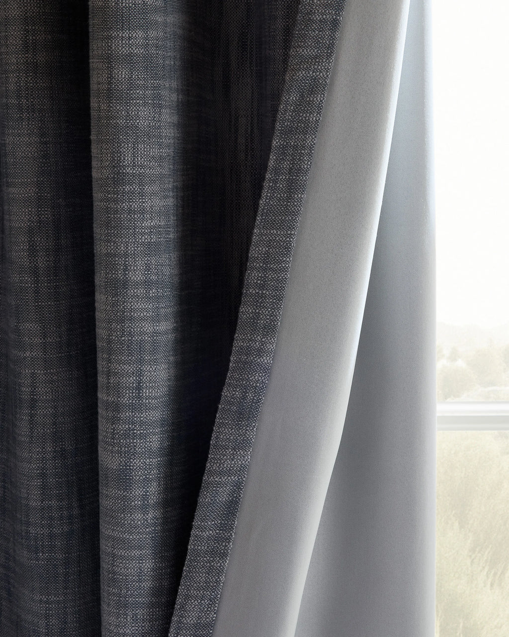 Textured Cotton Room Darkening Curtain - 48x84 / Ivory