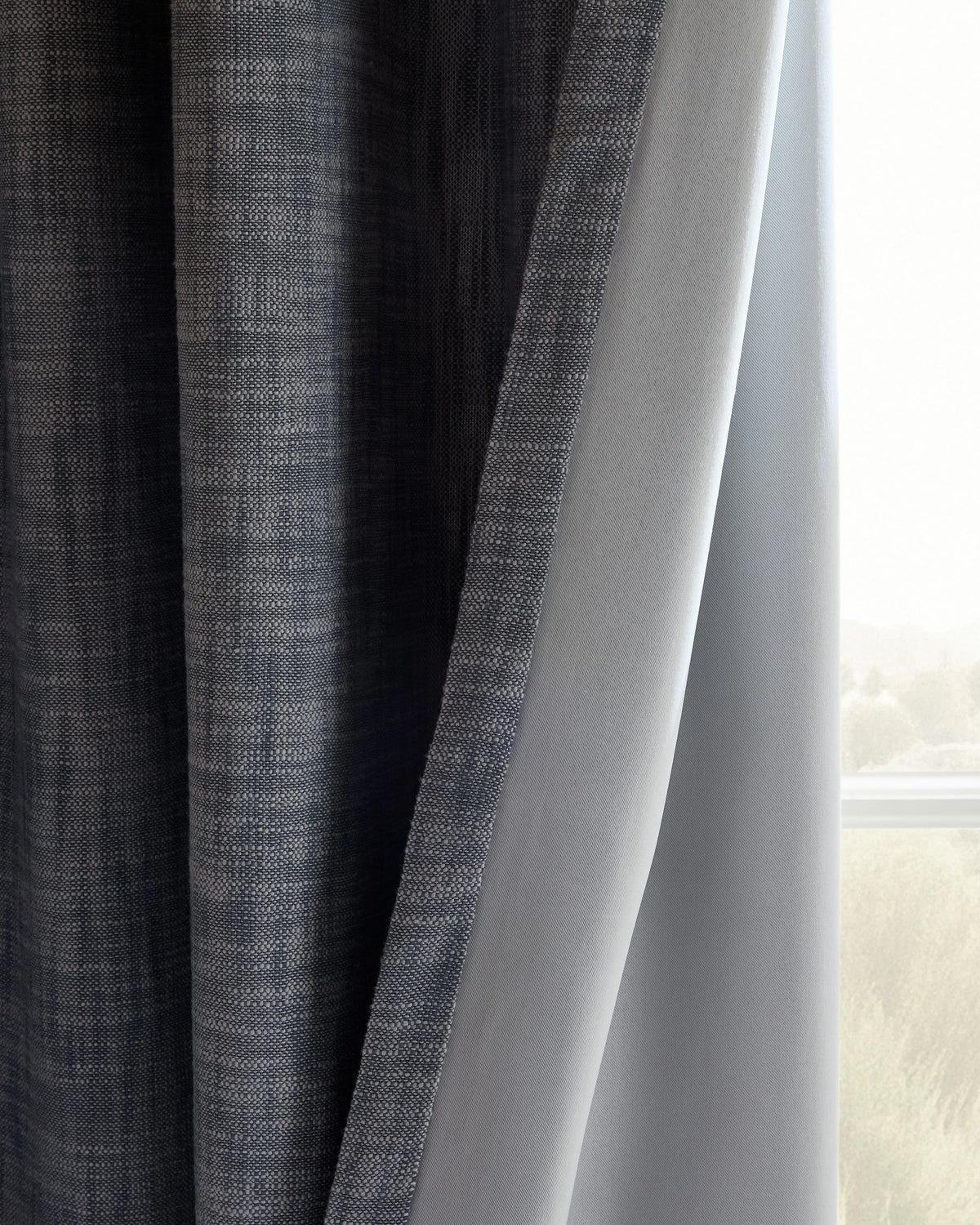 Textured Cotton Room Darkening Curtain - 48x84 / Ivory