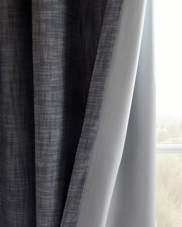 Textured Cotton Room Darkening Curtain - 48x84 / Ivory