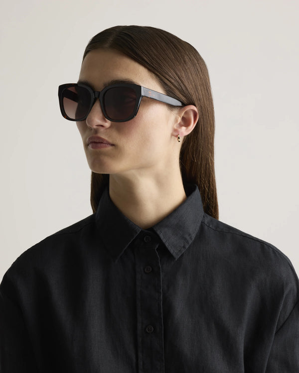 Barcelona Polarized Acetate Sunglasses - One Size / Tortoise with Brown Gradient lens