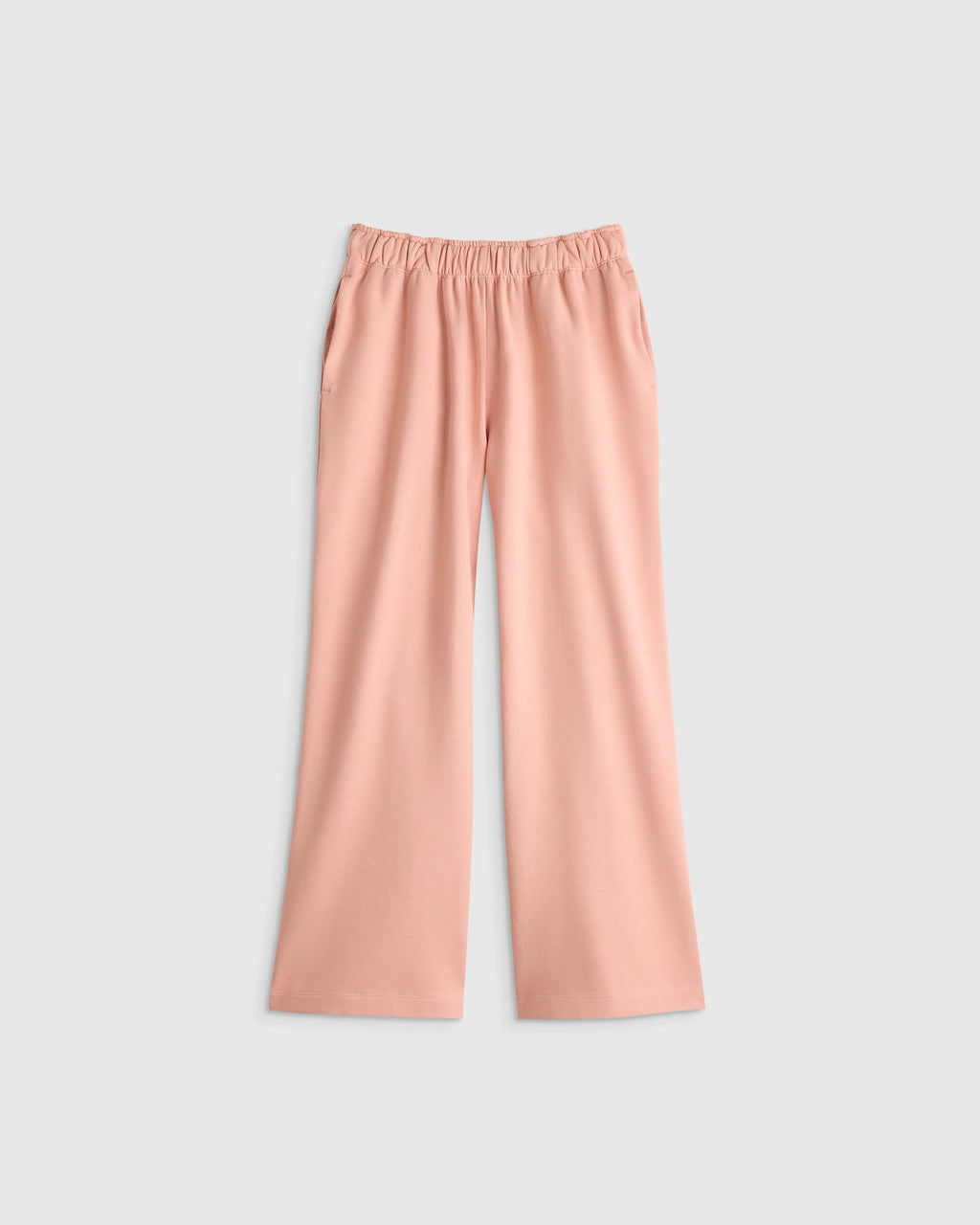Girls Organic Cotton French Terry Wide Leg Pant - 6 / Pink Rose