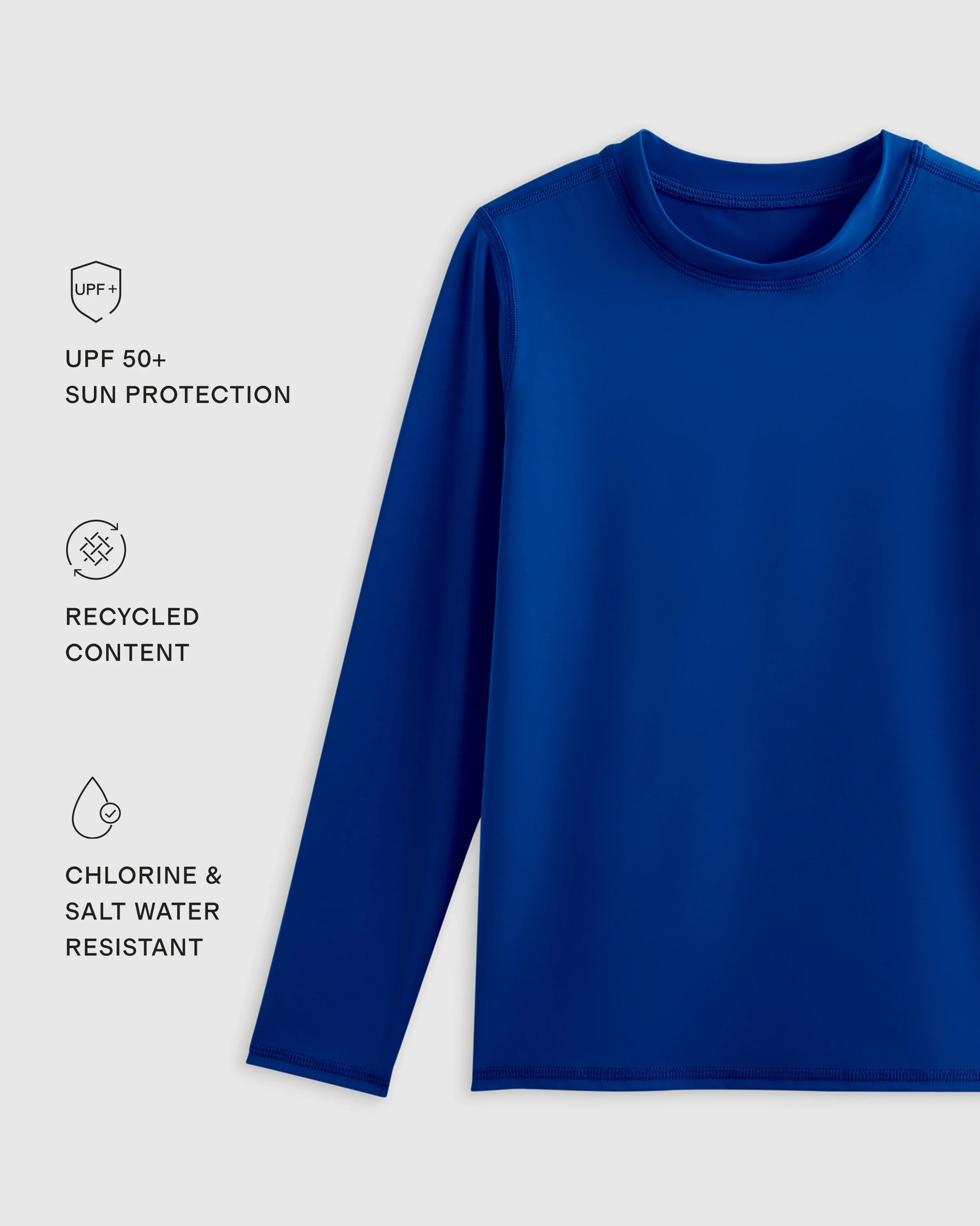 Long Sleeve Rash Guard - 3T / Deep Blue Secondary image