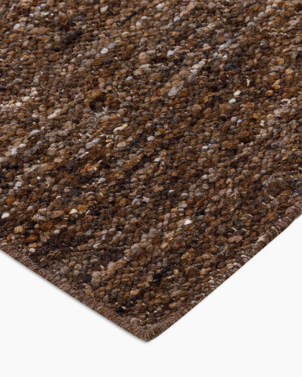 Liam Handwoven Wool Boucle Rug - 5' x 8' / Brown