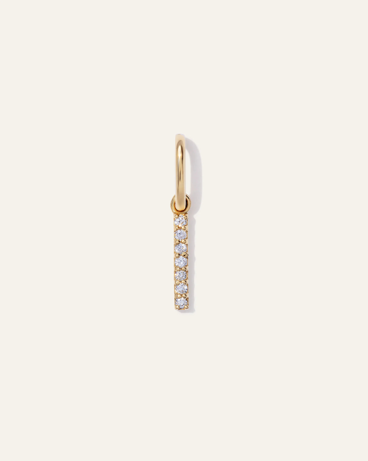 14K Gold Diamond Letter Charm - One Size / Yellow Gold Main image