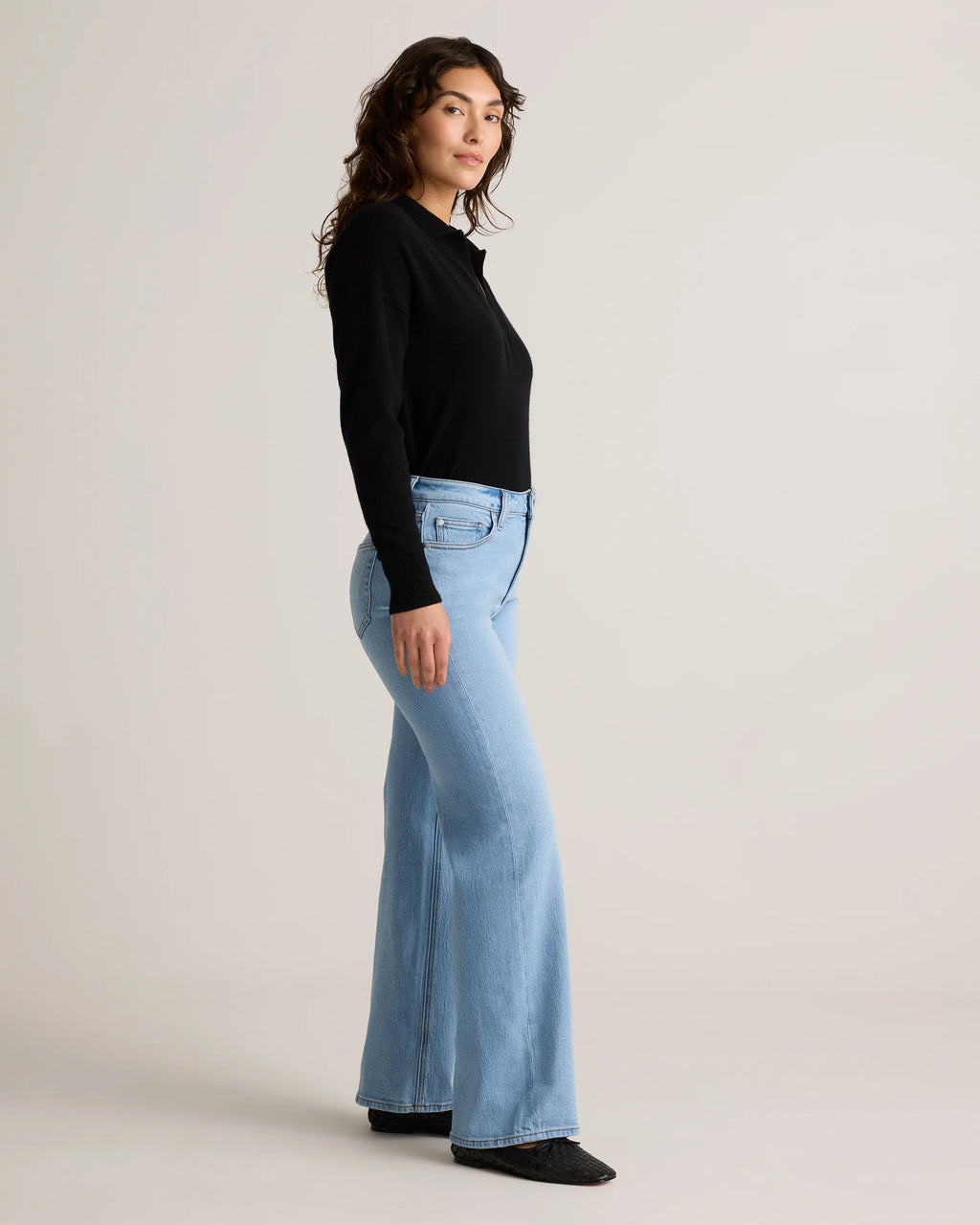 Bella Stretch Relaxed Straight Jeans - 24 / Obsidian Blue