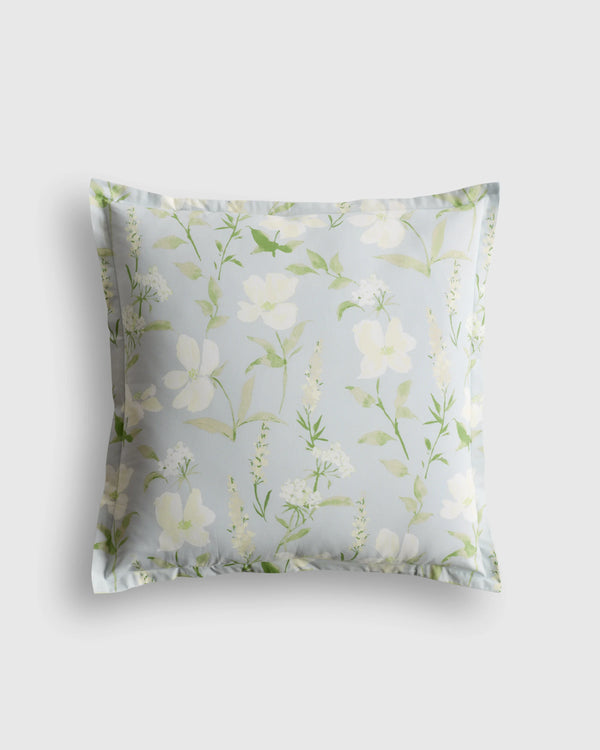 Organic Crisp Percale Floral Euro Sham - Euro / Toffee Florette