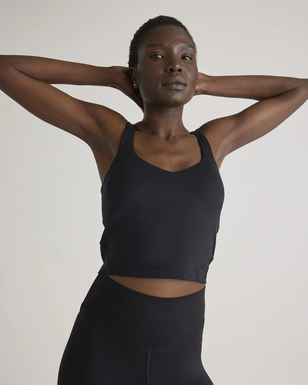 Ultra-Form V-Neck Cropped Tank - XS / Forest Green
