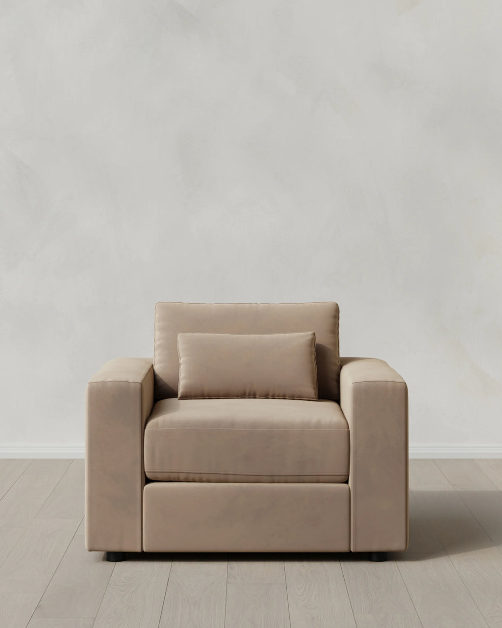 Ashford Deep Seat Chair and a Half in Performance Velvet - 46" / Caramel