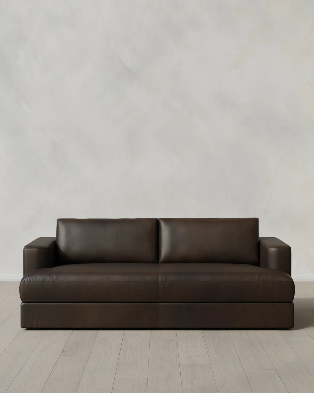 Sierra Curved Arm Sofa in Leather - 7ft / Auburn