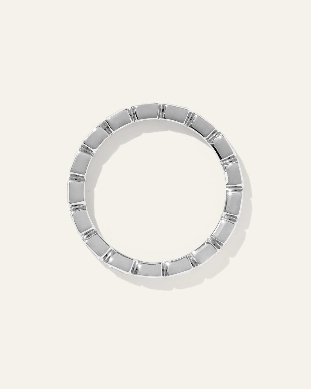 Women's Lab Grown Diamond Emerald East-West Bezel Eternity Band Rings in Yellow Gold - 4 / Yellow Gold