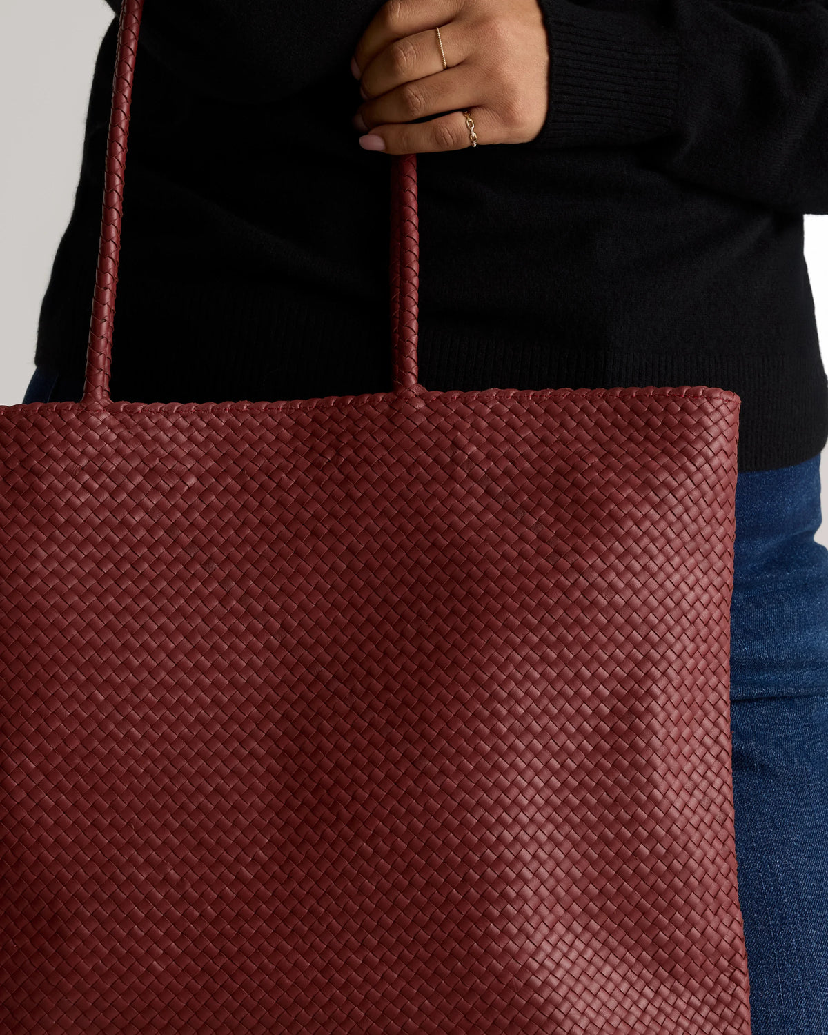 Siena Handwoven Tote - One Size / Taupe