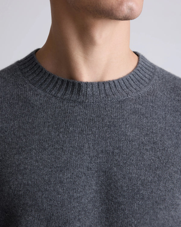 Luxe Baby Cashmere Crewneck Sweater - S / Heather Pewter