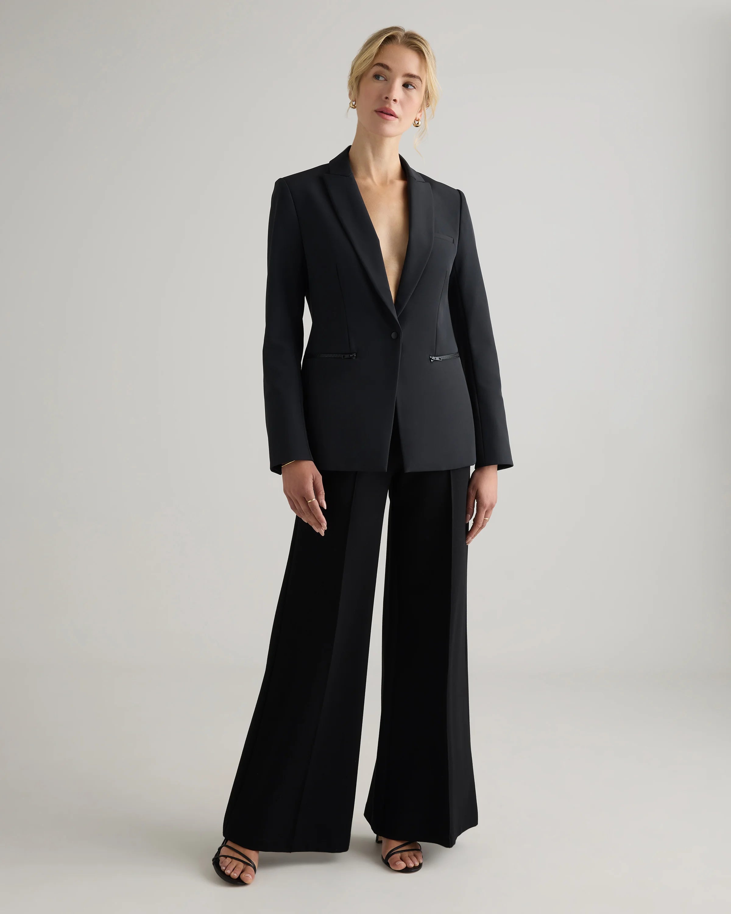 Scuba Single-Breasted Convertible Blazer - XS / True Black Secondary image