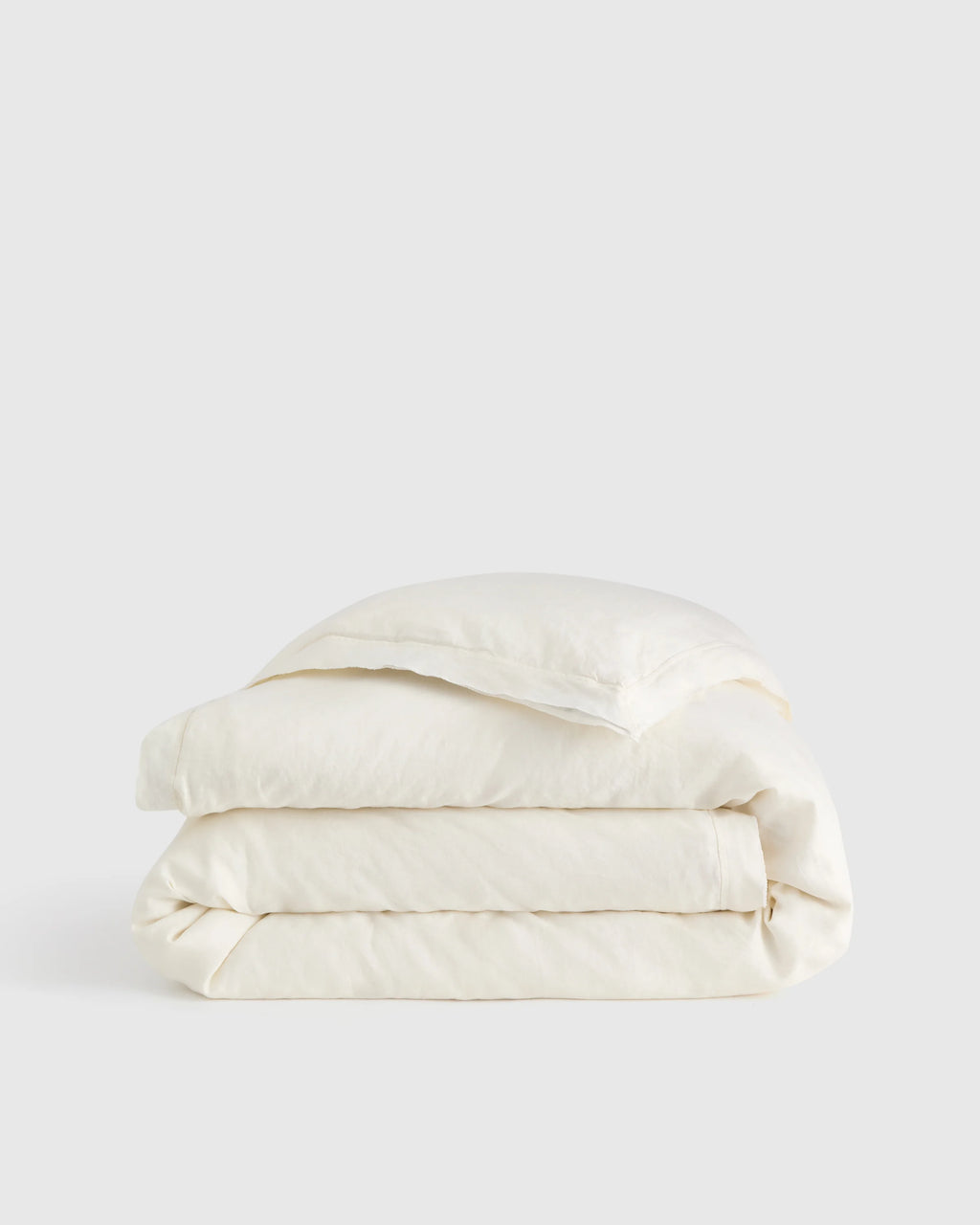 European Linen Double Flange Duvet Cover - Twin / Pine