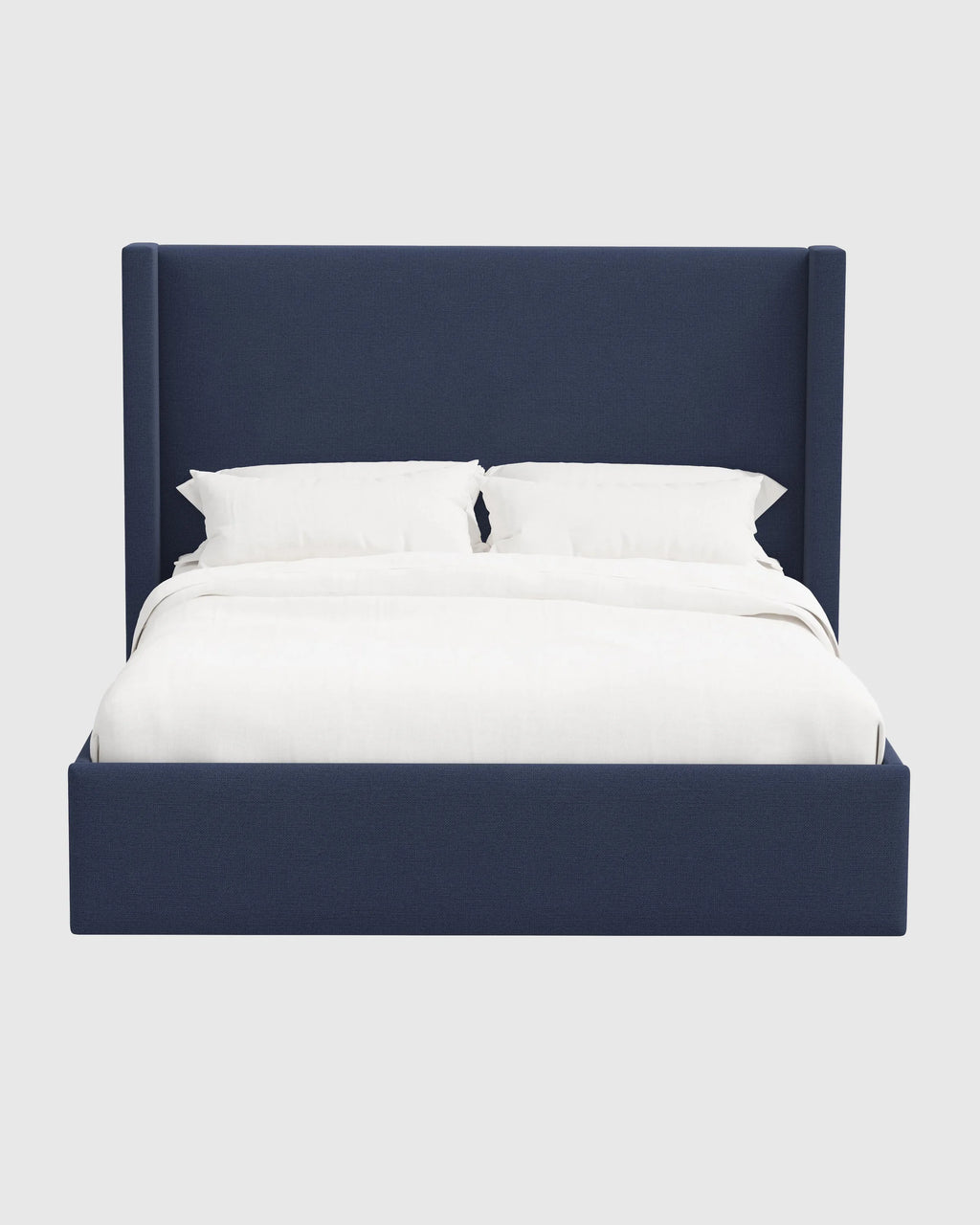 100% Linen Wingback Bed - Full / Canvas