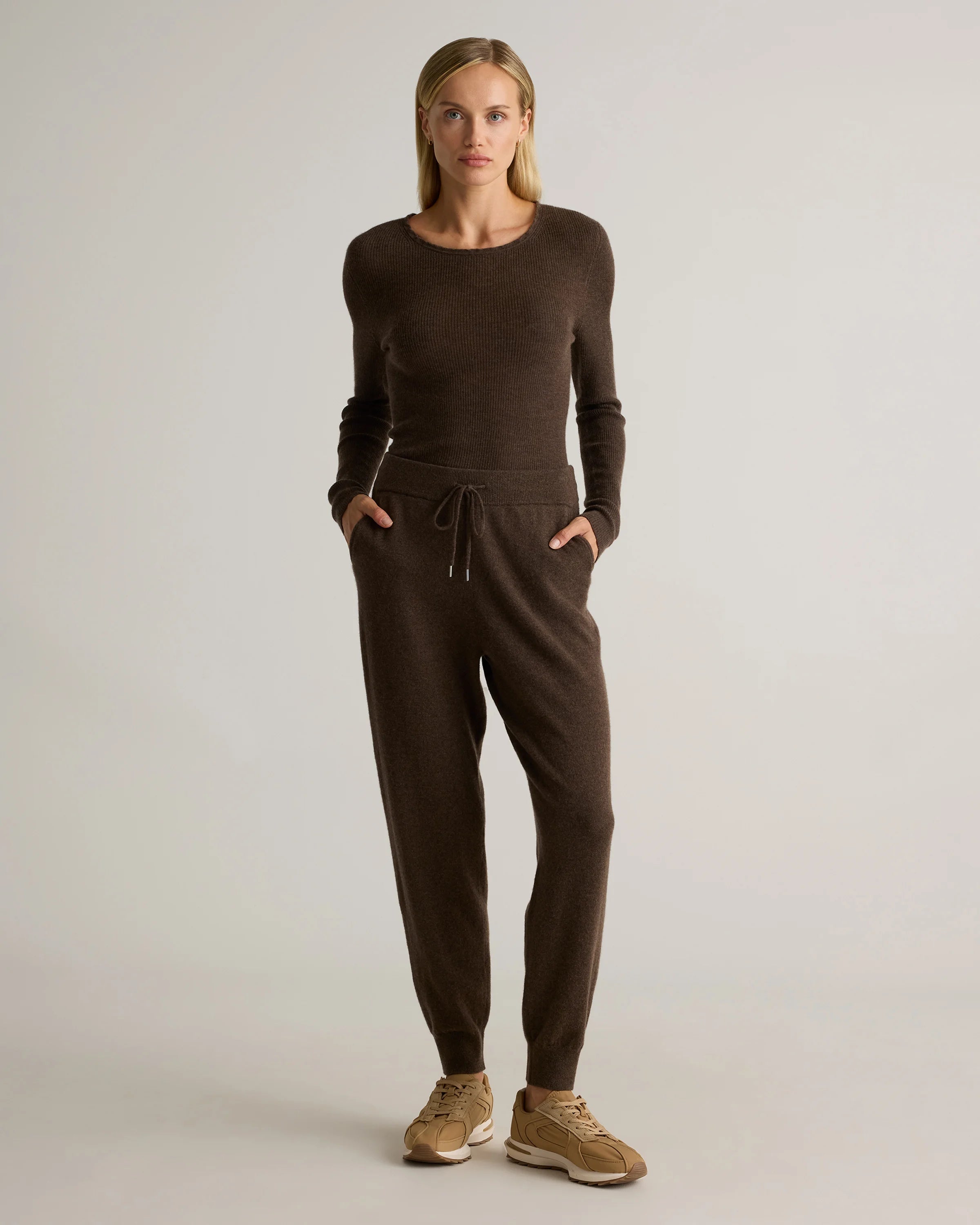 Mongolian Cashmere Sweatpants - XS / Brown Secondary image