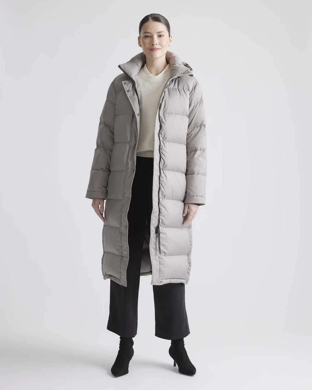 Responsible Down Long Puffer Jacket - XS / Black